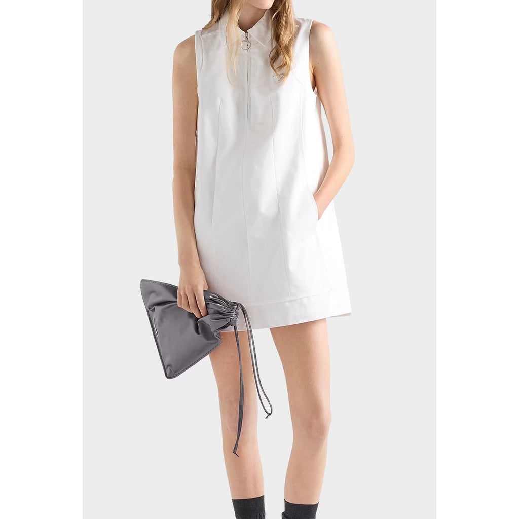 Size 40/US size 4 (S) - Prada Chino Zip Mini Shift Dress NEW