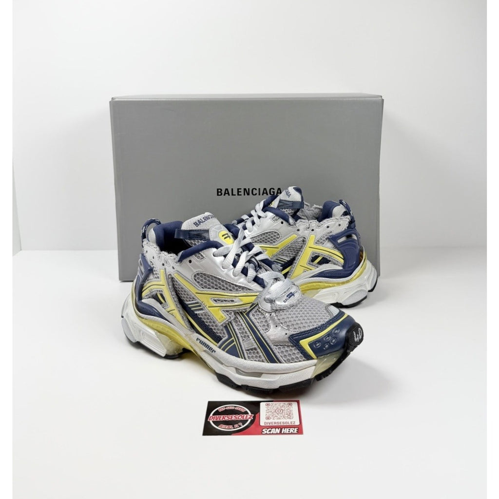 Size 40EU/7US - Balenciaga Runner Grey Blue Yellow NEW!