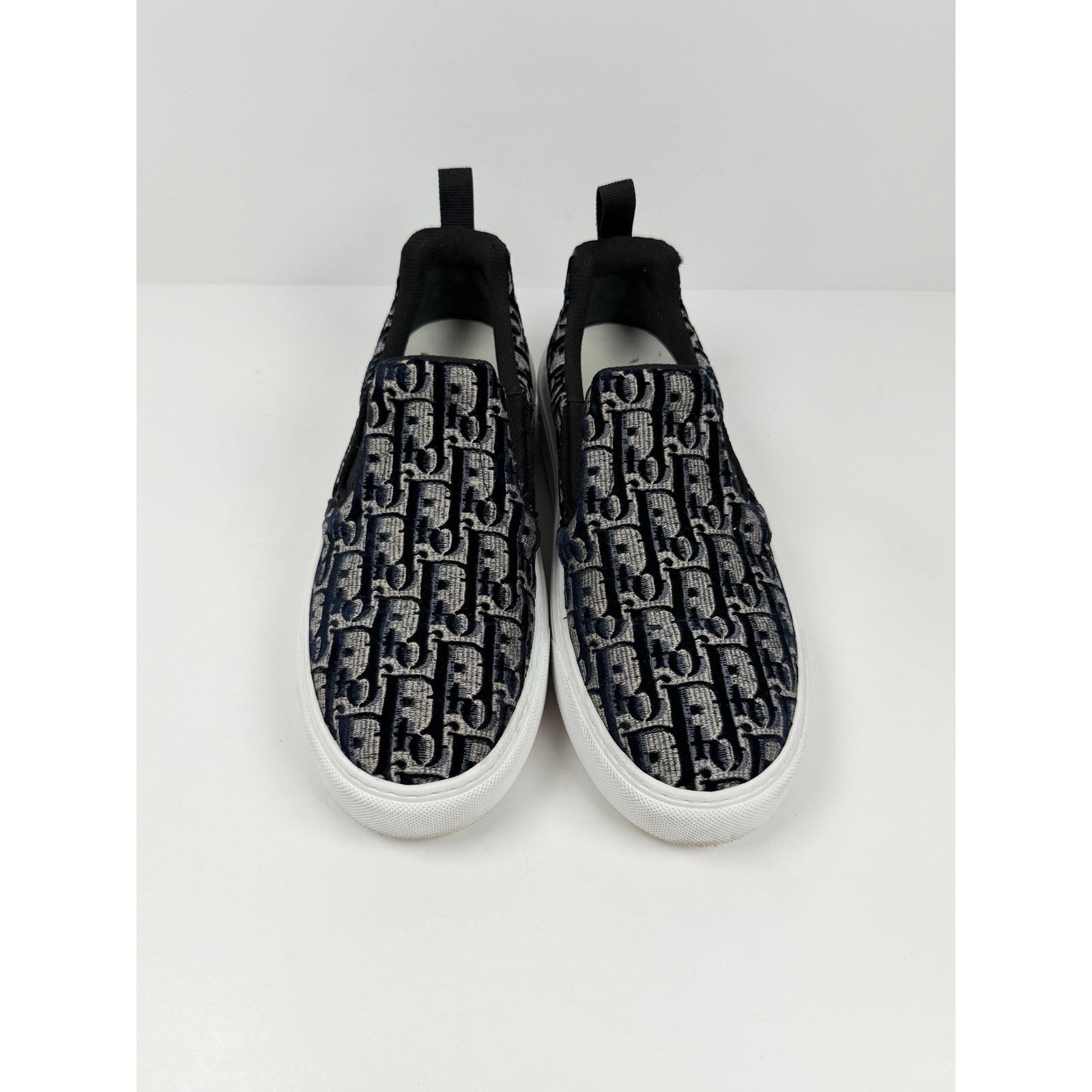 Size 9 Women - Dior Velvet Oblique Slip On Sneakers