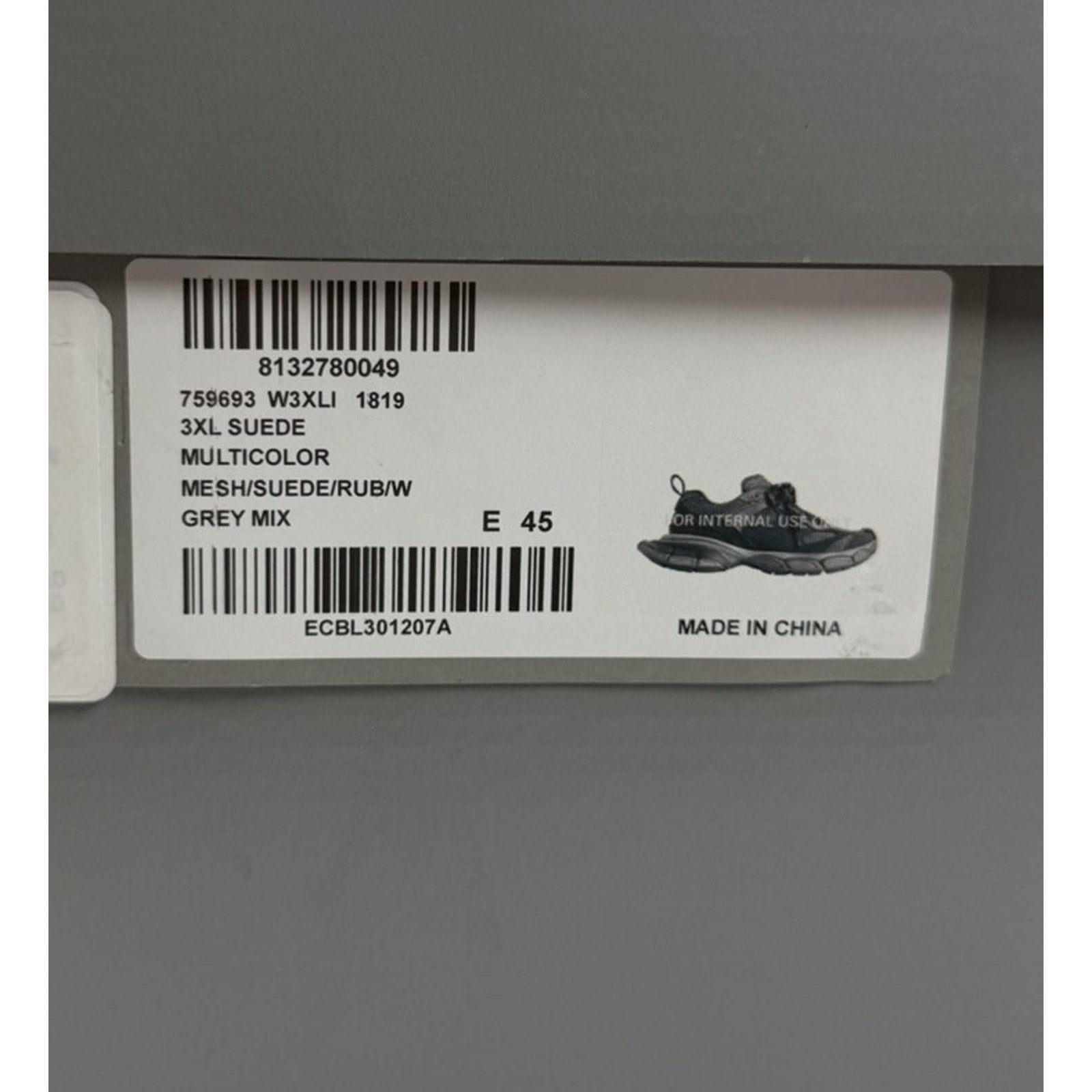 Size 45EU/12US - Balenciaga 3XL Black NEW