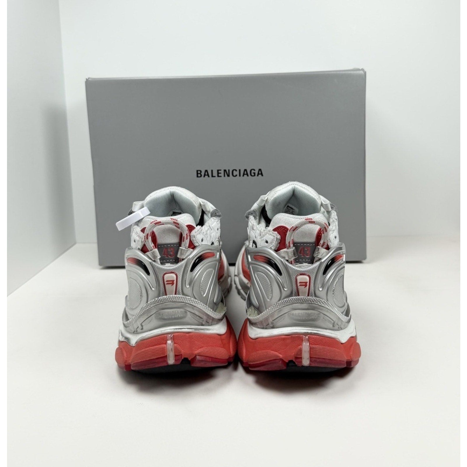 Size 43EU/10US - Balenciaga Runner White Red Black NEW