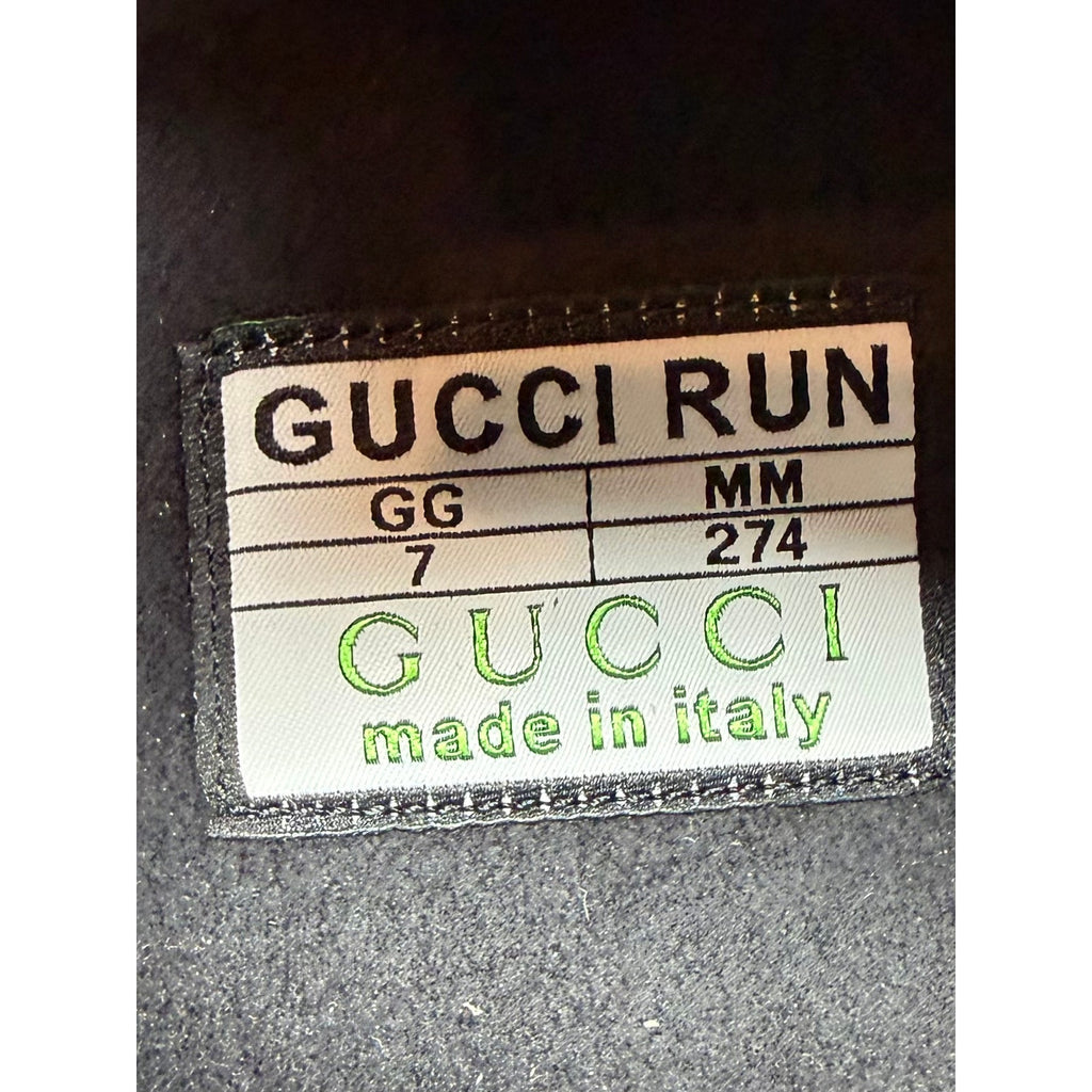 Size 7.5US - Gucci Run Knit Black Sneakers NEW