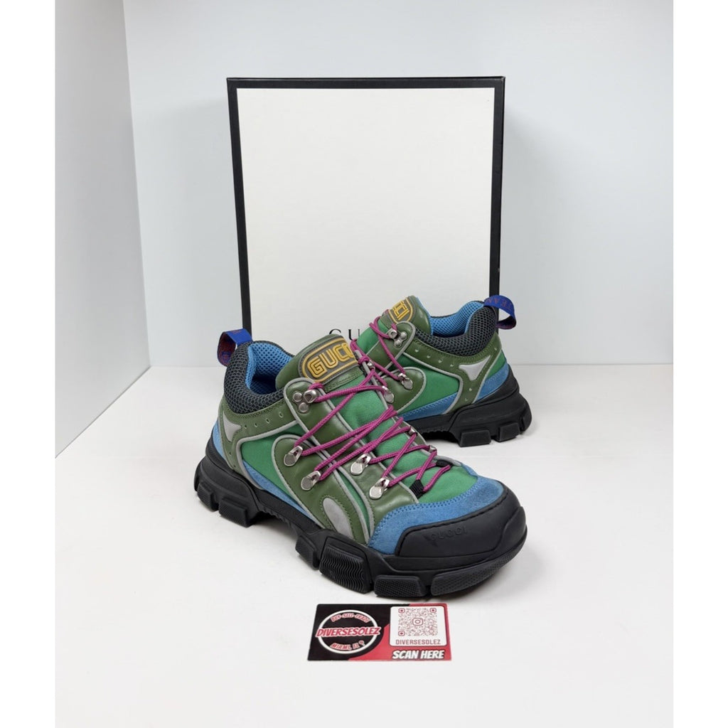 Size 7G/7.5US - Gucci Flashtrek Sega Green/Blue