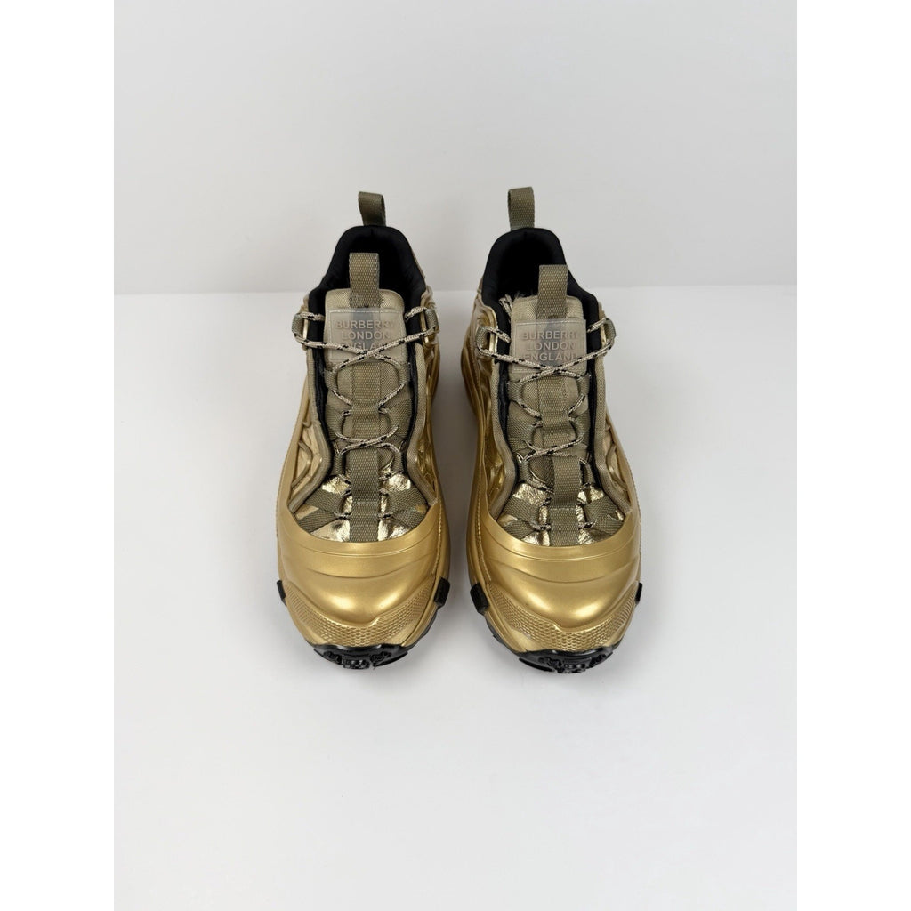 Size 41EU/8US - Burberry Arthur Gold Sneakers