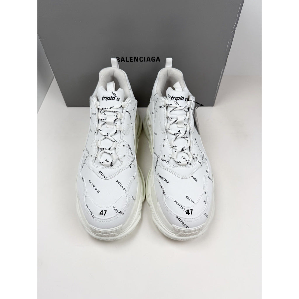 Size 47EU/14US - Balenciaga Triple S Allover Logo Sneakers🤍 New/Retail $1.2K!