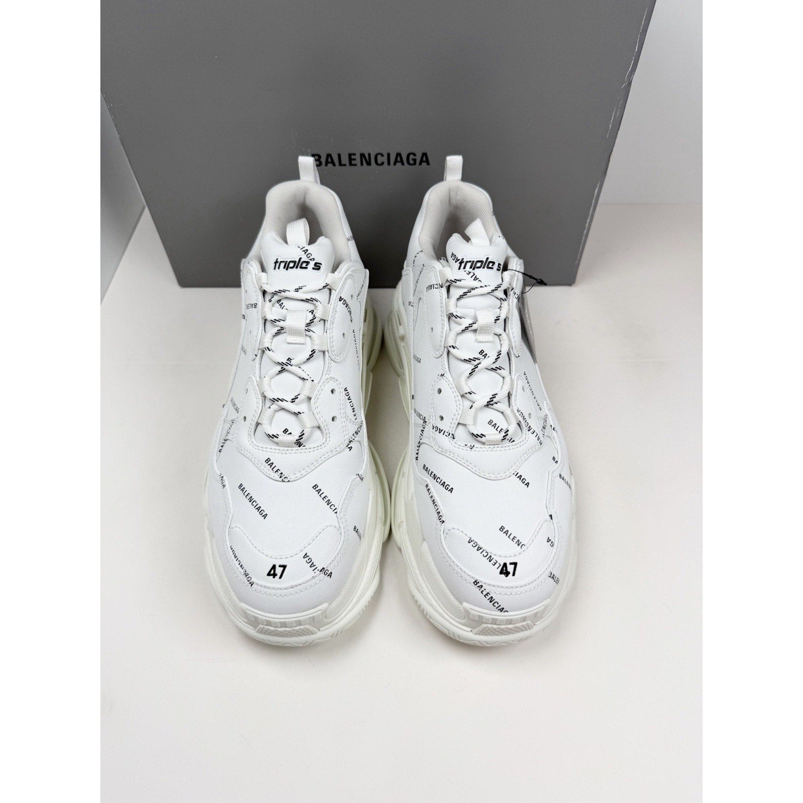 Size 47EU/14US - Balenciaga Triple S Allover Logo Sneakers🤍 New/Retail $1.2K!