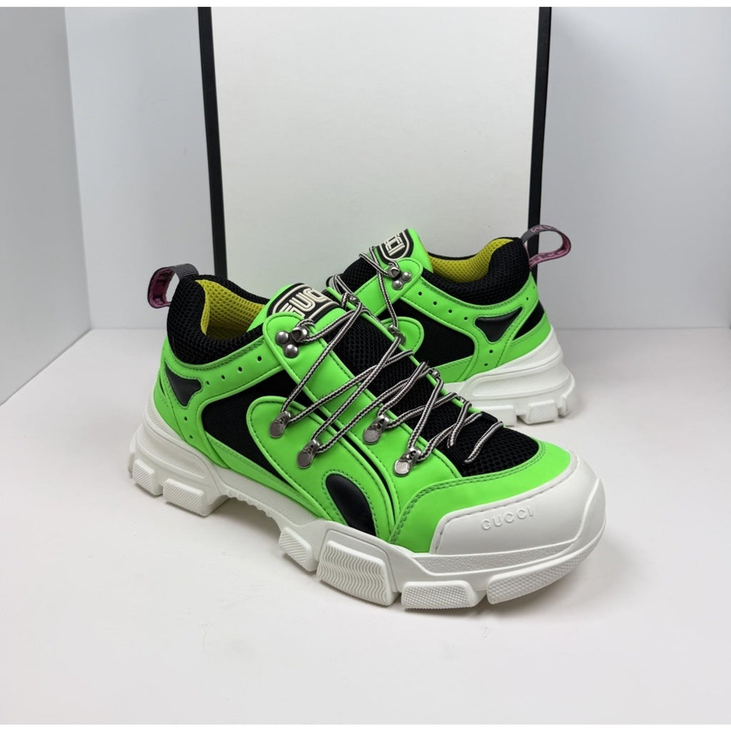 Size 10US - Gucci Flashtrek Neon Green NEW