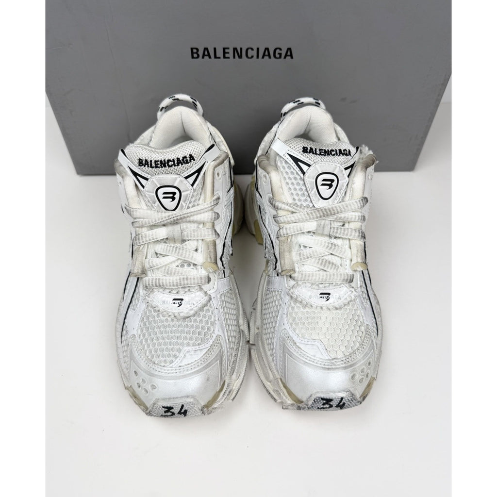 Size 34EU/4W - Balenciaga Runner White Distressed NEW