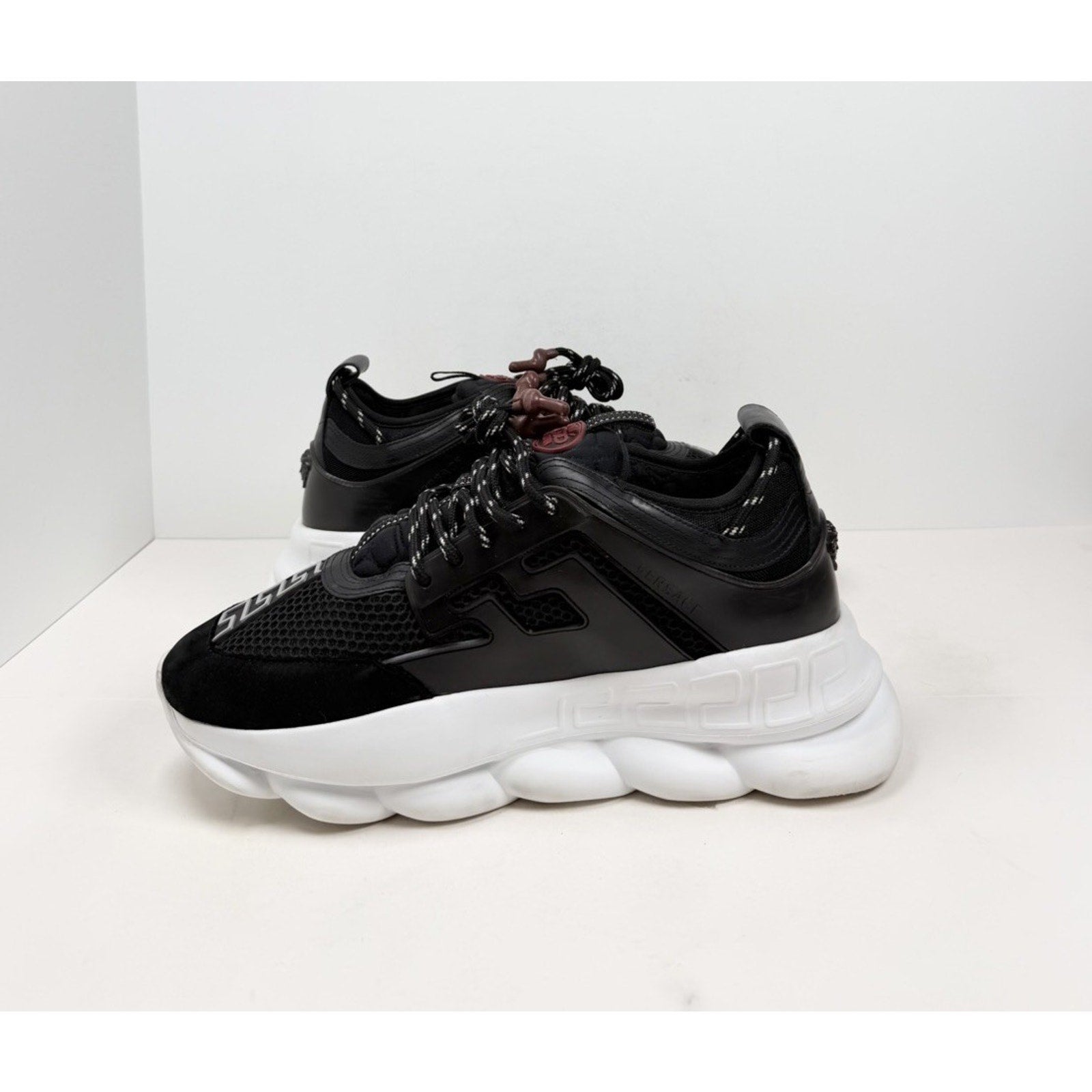 Size 45EU/12US - Versace Chain Reaction Black White