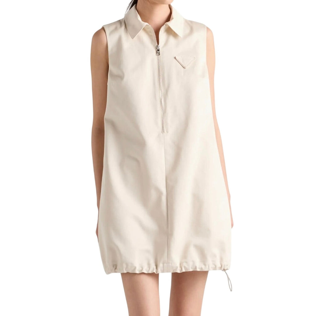 Size 40/US size 4 (S) Prada Chino Mini-Dress Beige NEW