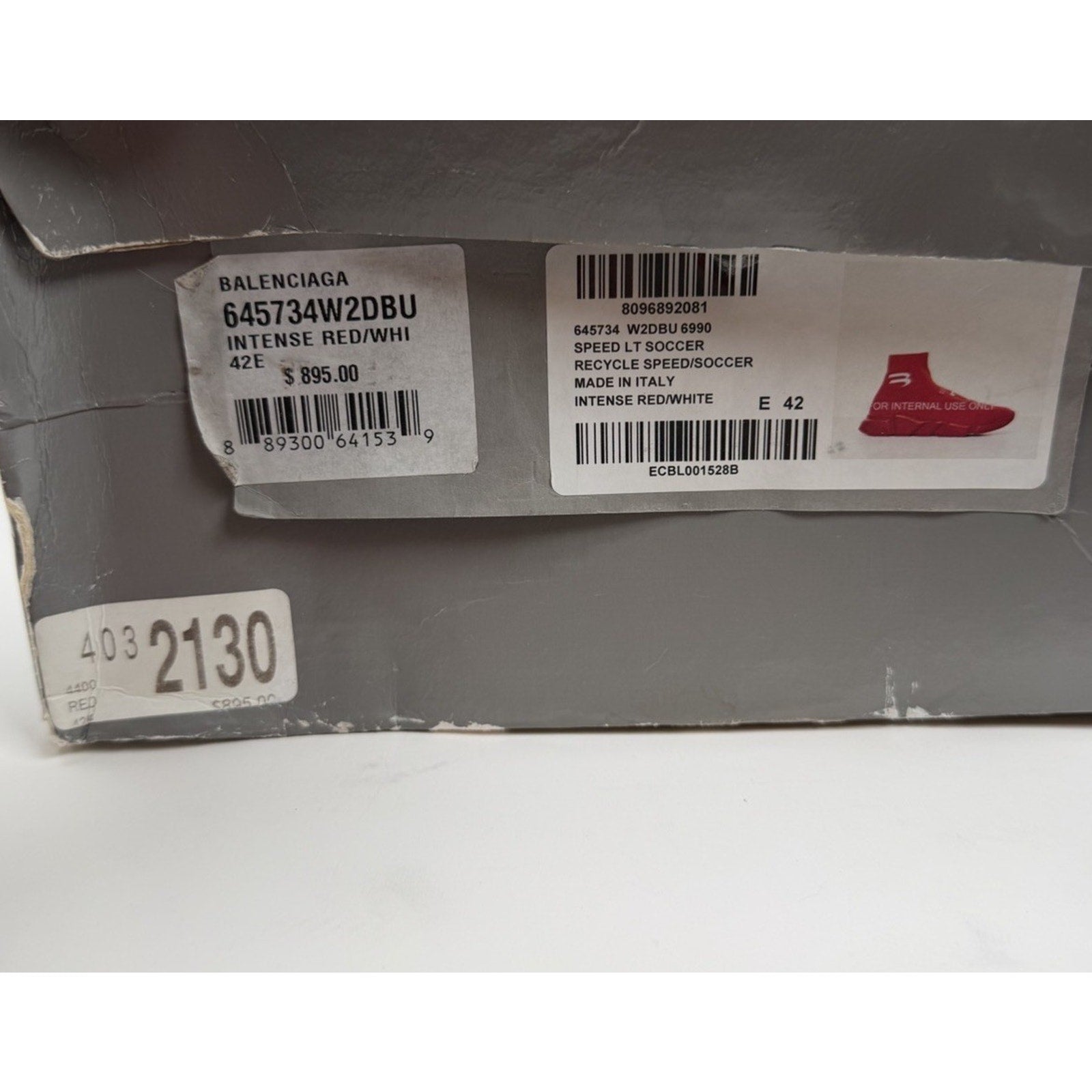 Size 42EU/9US - Balenciaga Speed Soccer Runner Intense Red