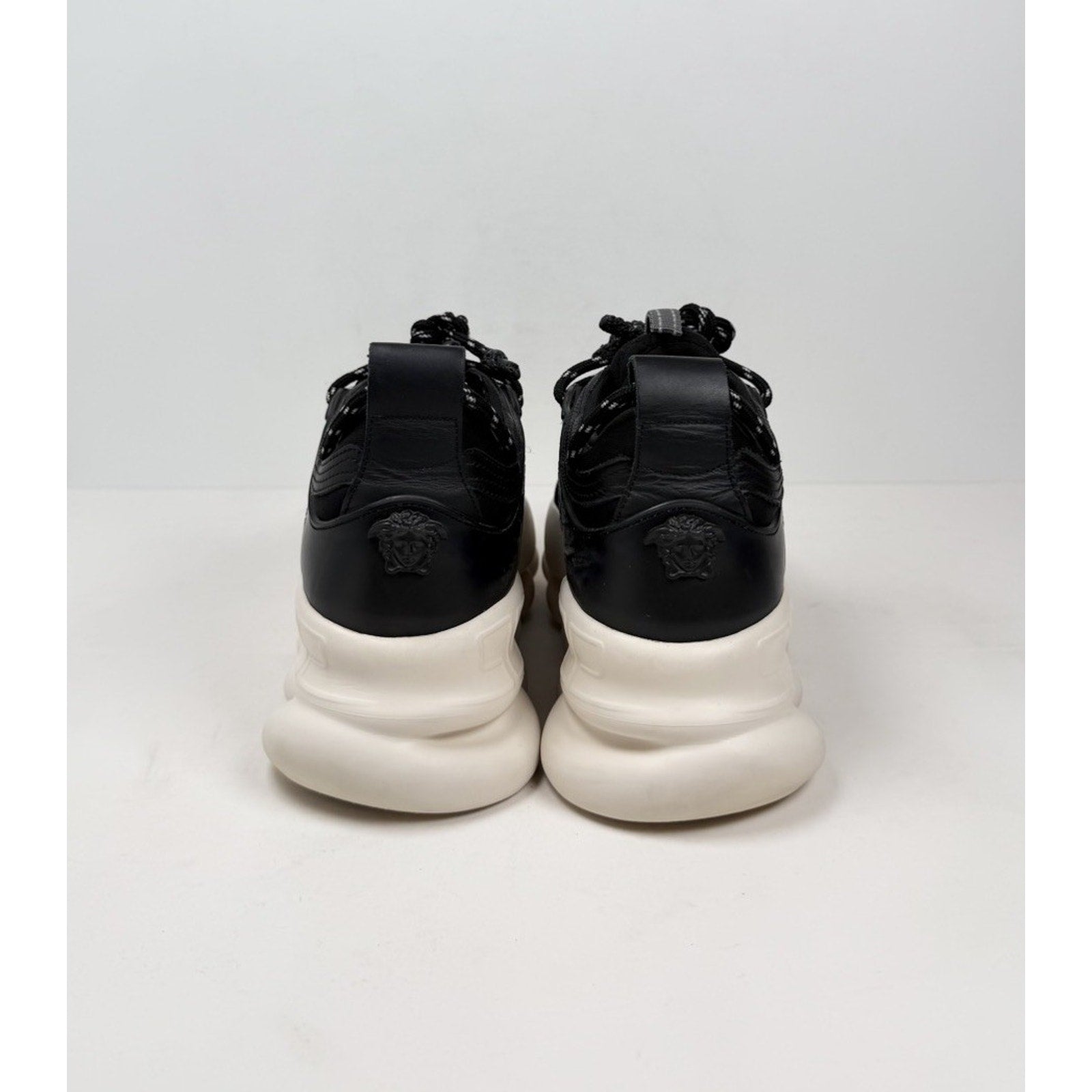 Size 40EU/7US - Versace Chain Reaction Black Sneakers🖤 RETAIL $1K!