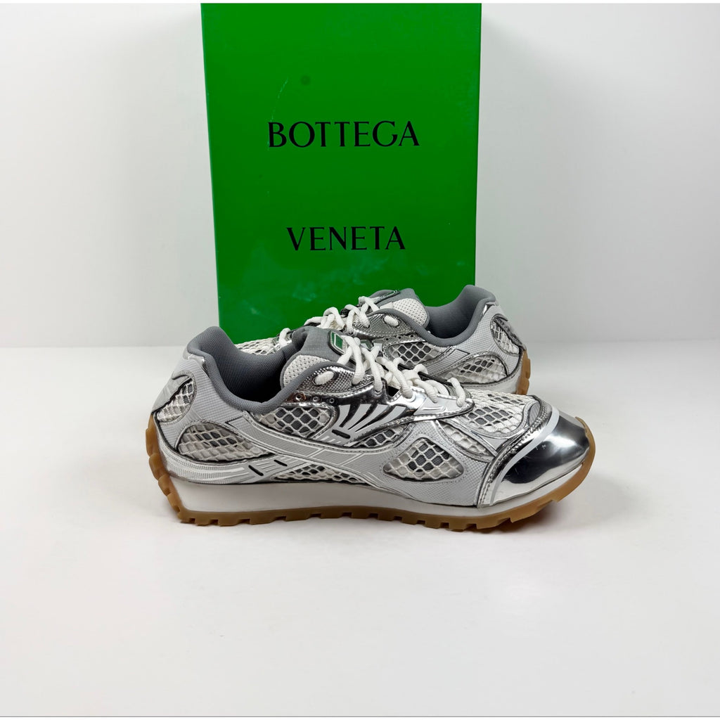 Size 43EU/10US - Bottega Veneta Orbit Silver White