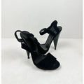 Size 36.5EU/6.5W - Gucci Black Suede Liberty Slingback Heels