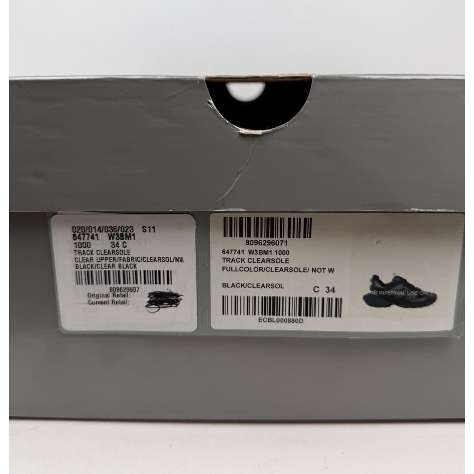 Size 34EU/4W - Balenciaga Track Clear Sole Black
