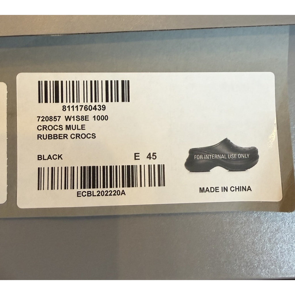 Size 12 - Balenciaga x Crocs Rubber Mules NEW!