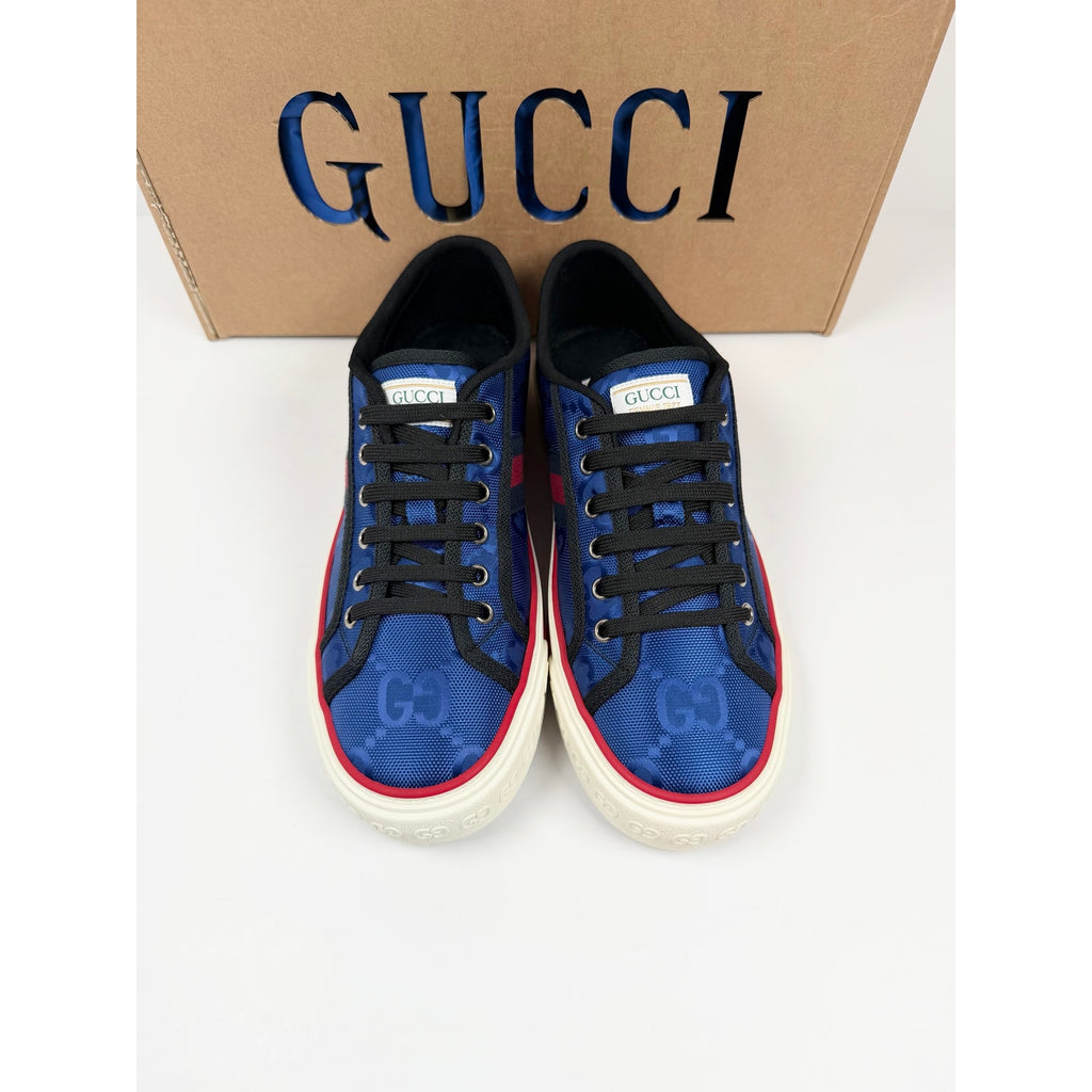 Size 8US - Gucci 1977 Blue Low Top Sneakers NEW
