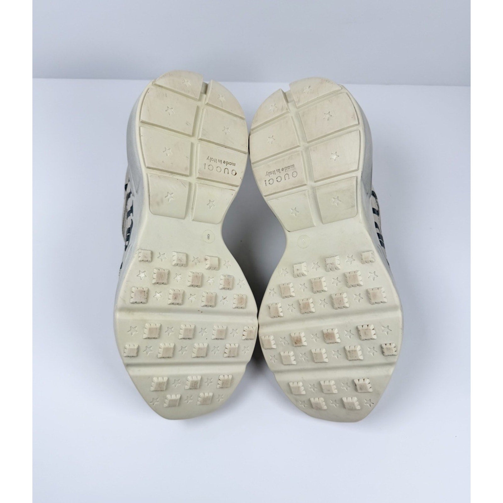 Size 8.5US - Gucci Rhyton Think/Thank Leather Sneakers