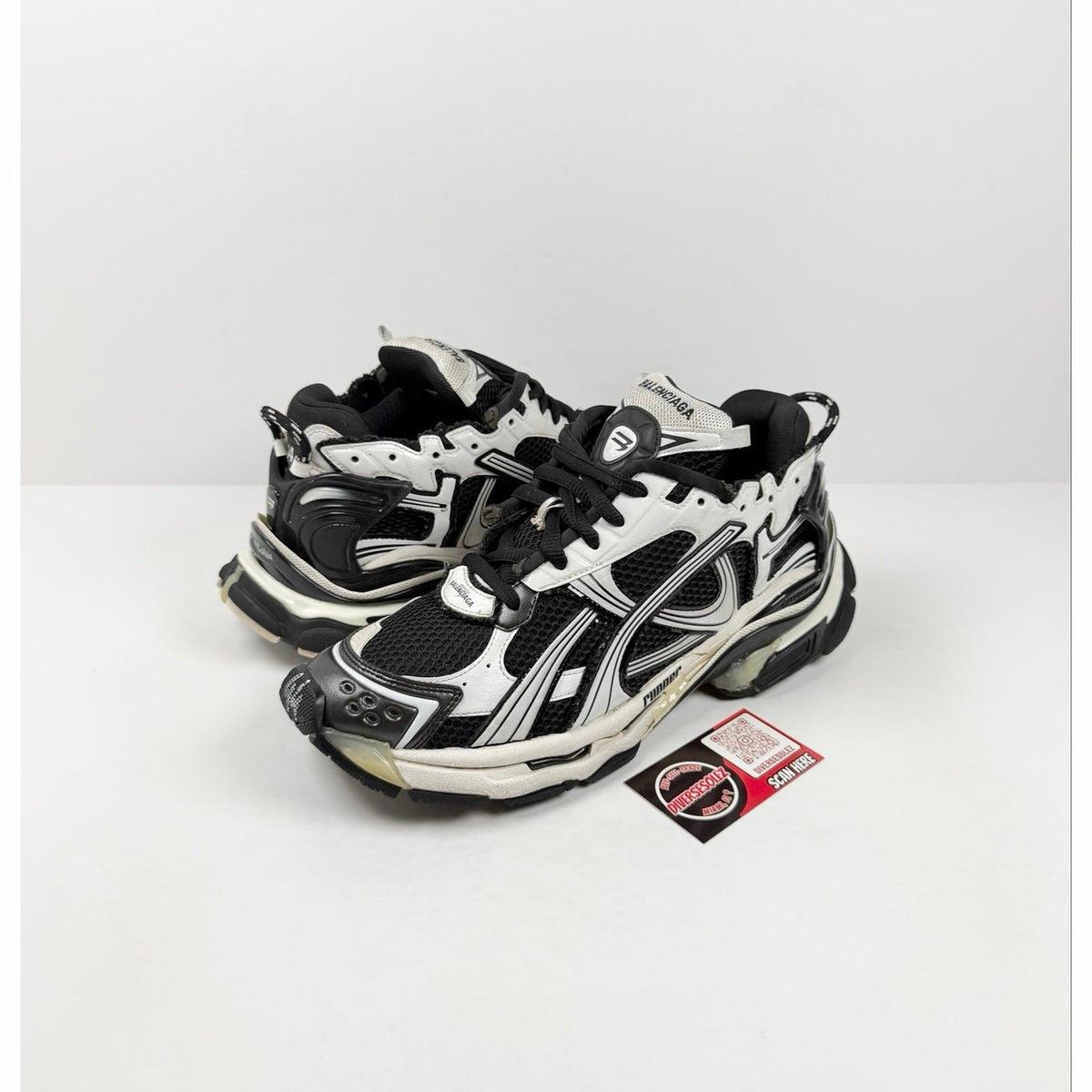 Size 44EU/11US - Balenciaga Runner Black White