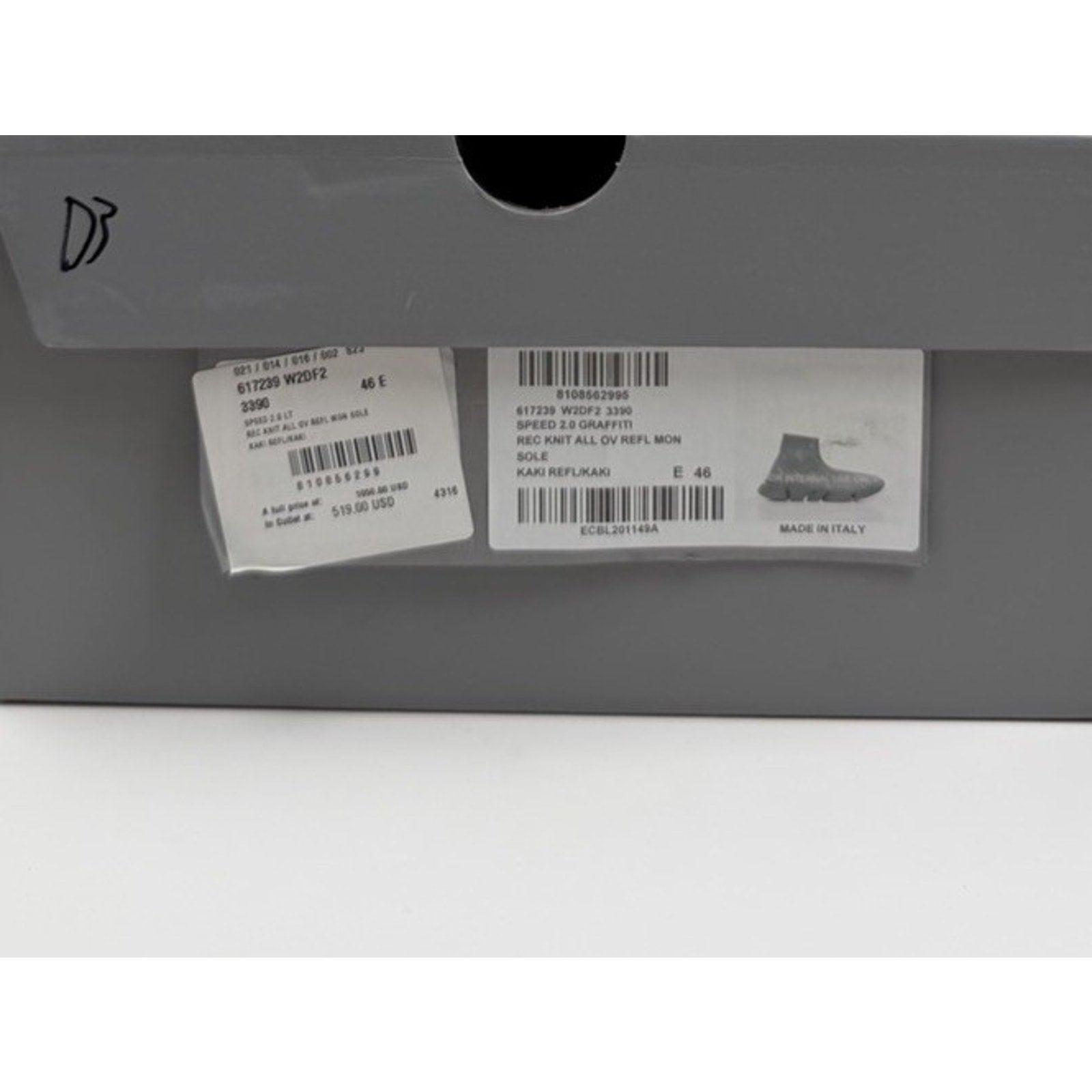 Size 46EU/13US - Balenciaga 2.0 Speed Olive NEW