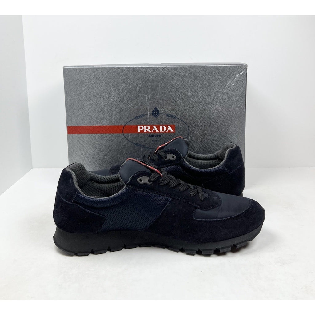 Size 9UK/10US - Prada Matchrace Blue Nylon Suede