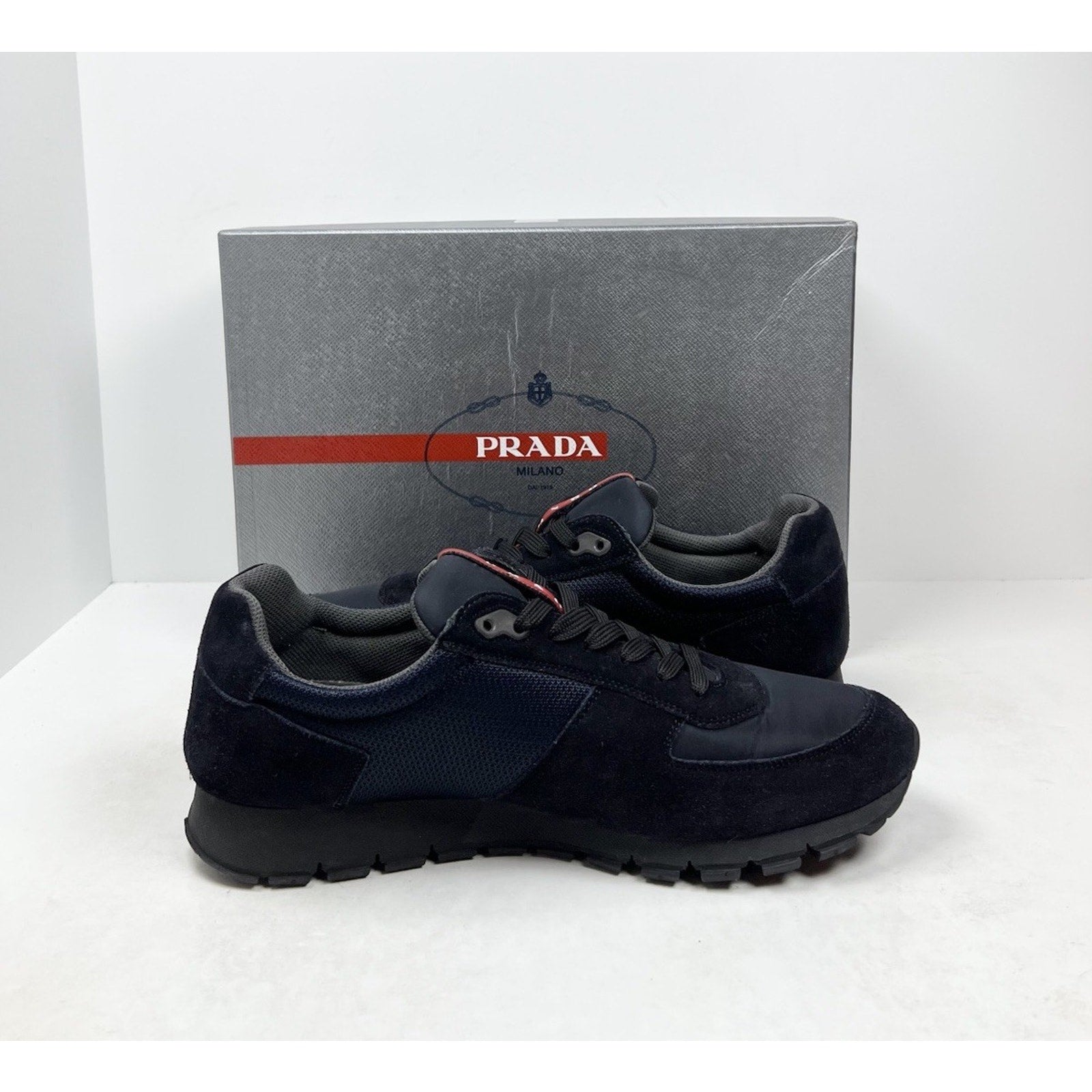 Size 9UK/10US - Prada Matchrace Blue Nylon Suede