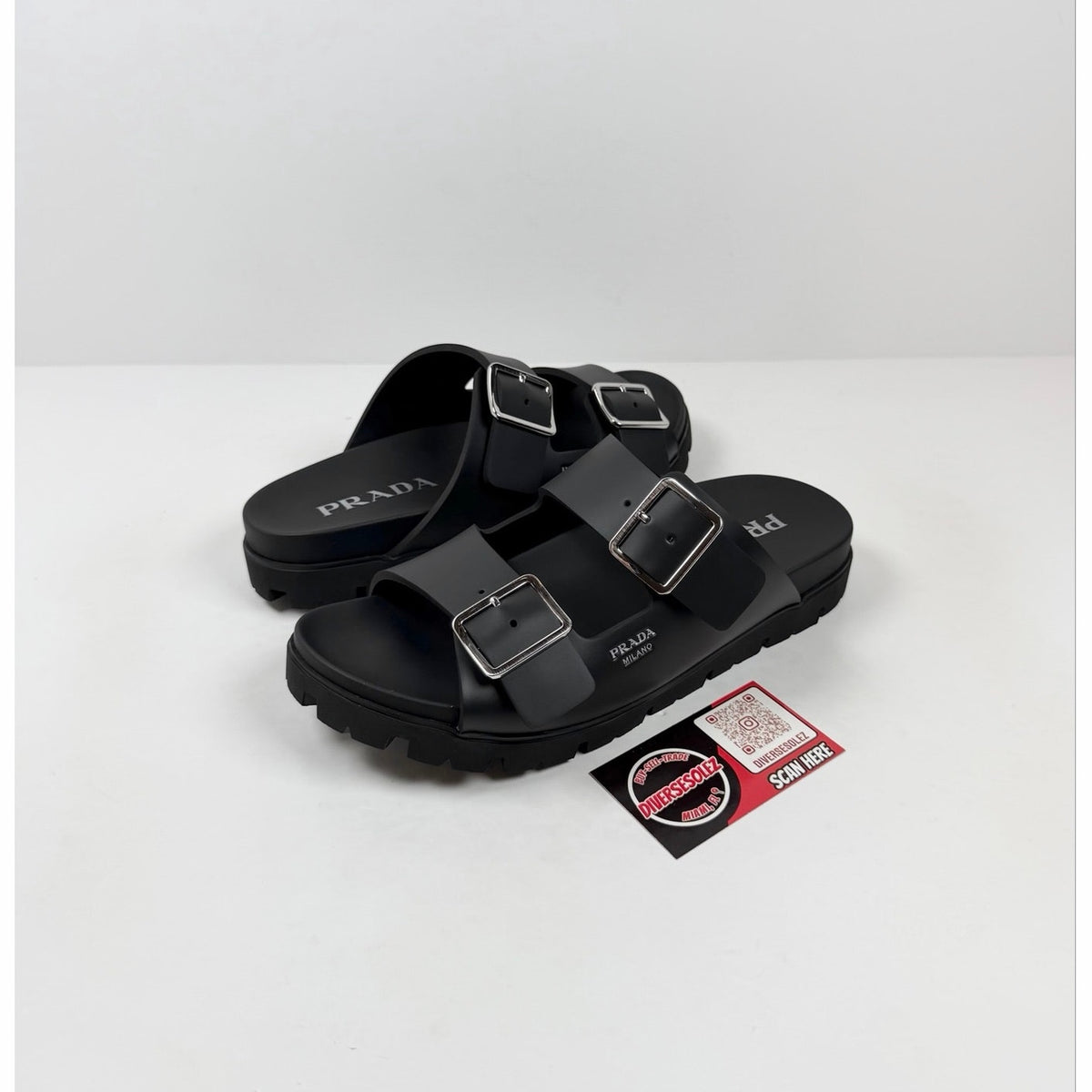 Size 6UK/7US - Prada Rubber Strap Sandals NEW