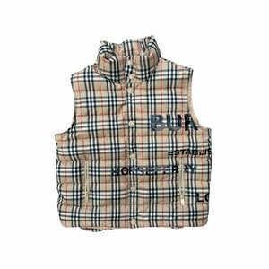 Size XL - Burberry Check Print Puffer Vest