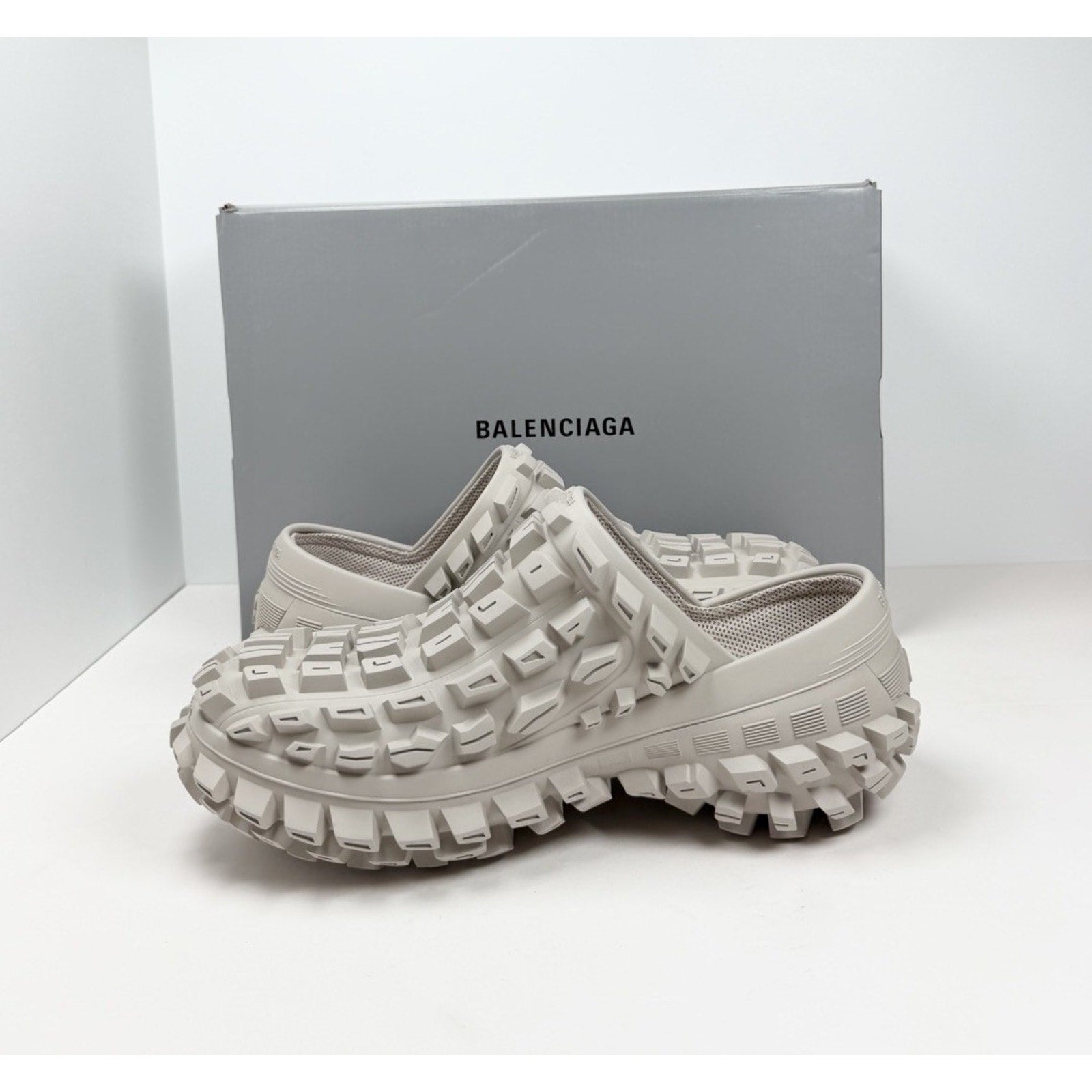 Size 46EU/13US - Balenciaga Defender Beige Clogs NEW