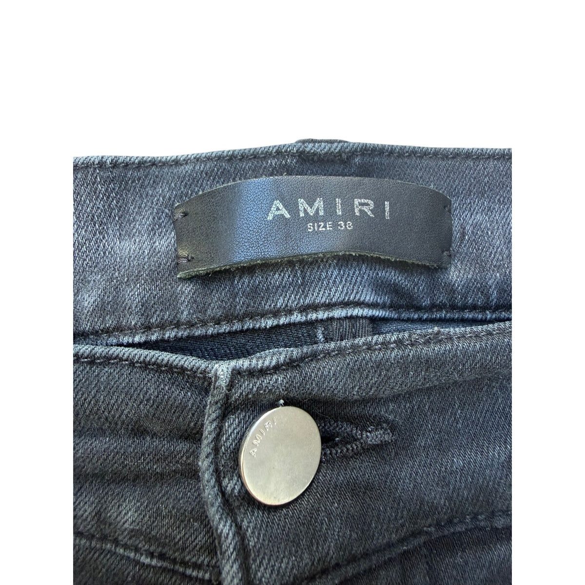 Size 38 - Amiri Distressed Black Gold Flake Jeans