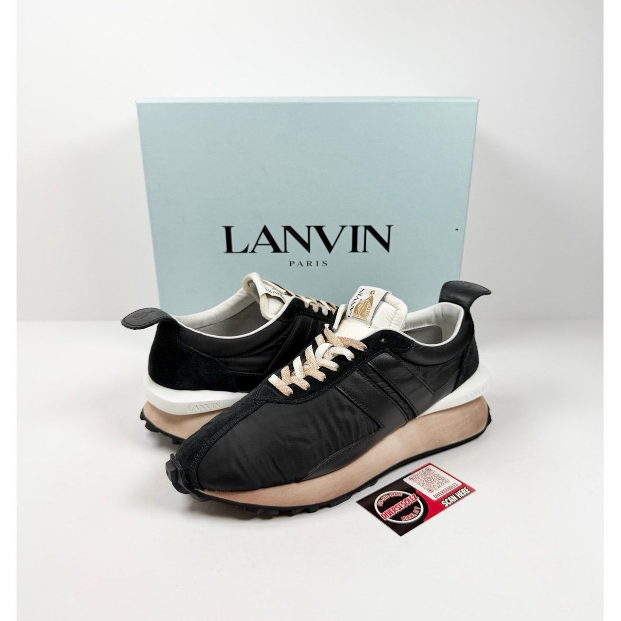 Size 45EU/12US - Lanvin Bumpr Nylon Distressed Sneaker