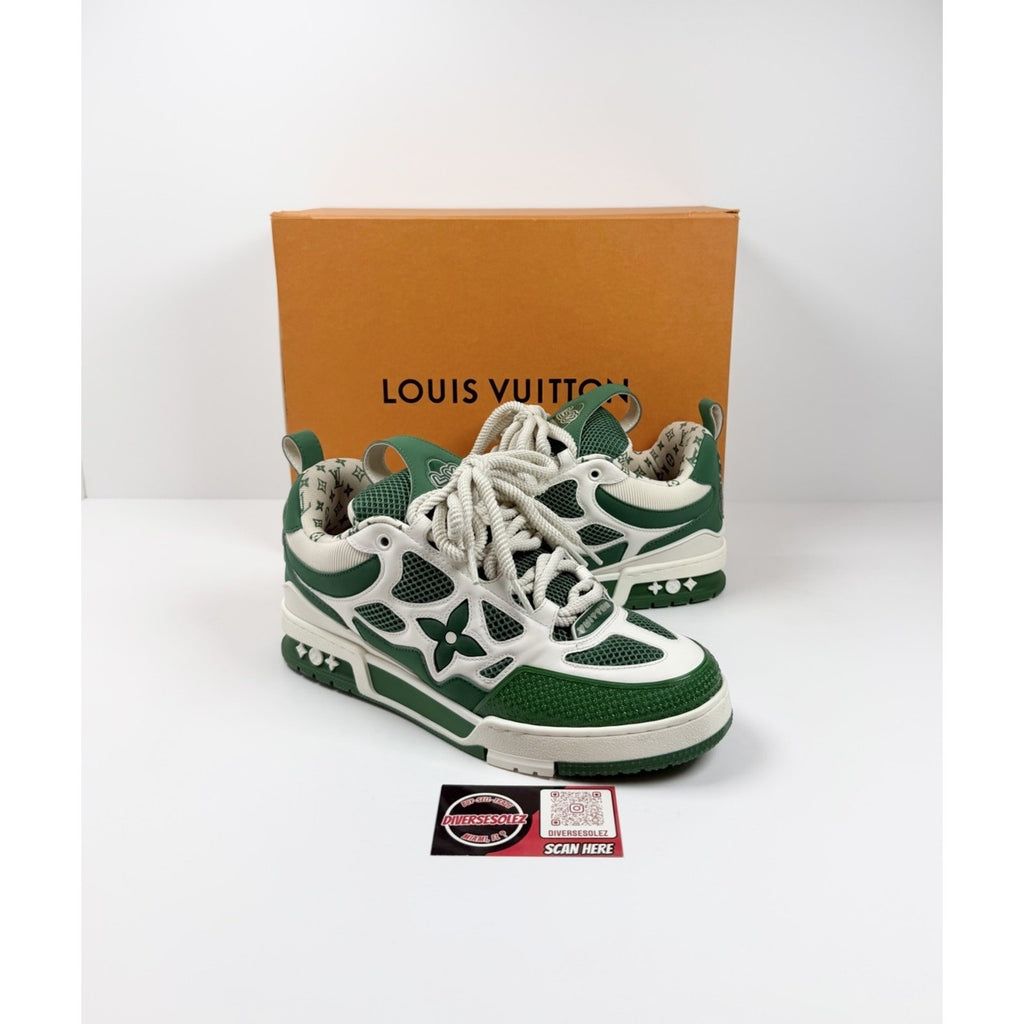 Size 8.5LV/9.5US - Louis Vuitton Skate Leather Green Sneakers