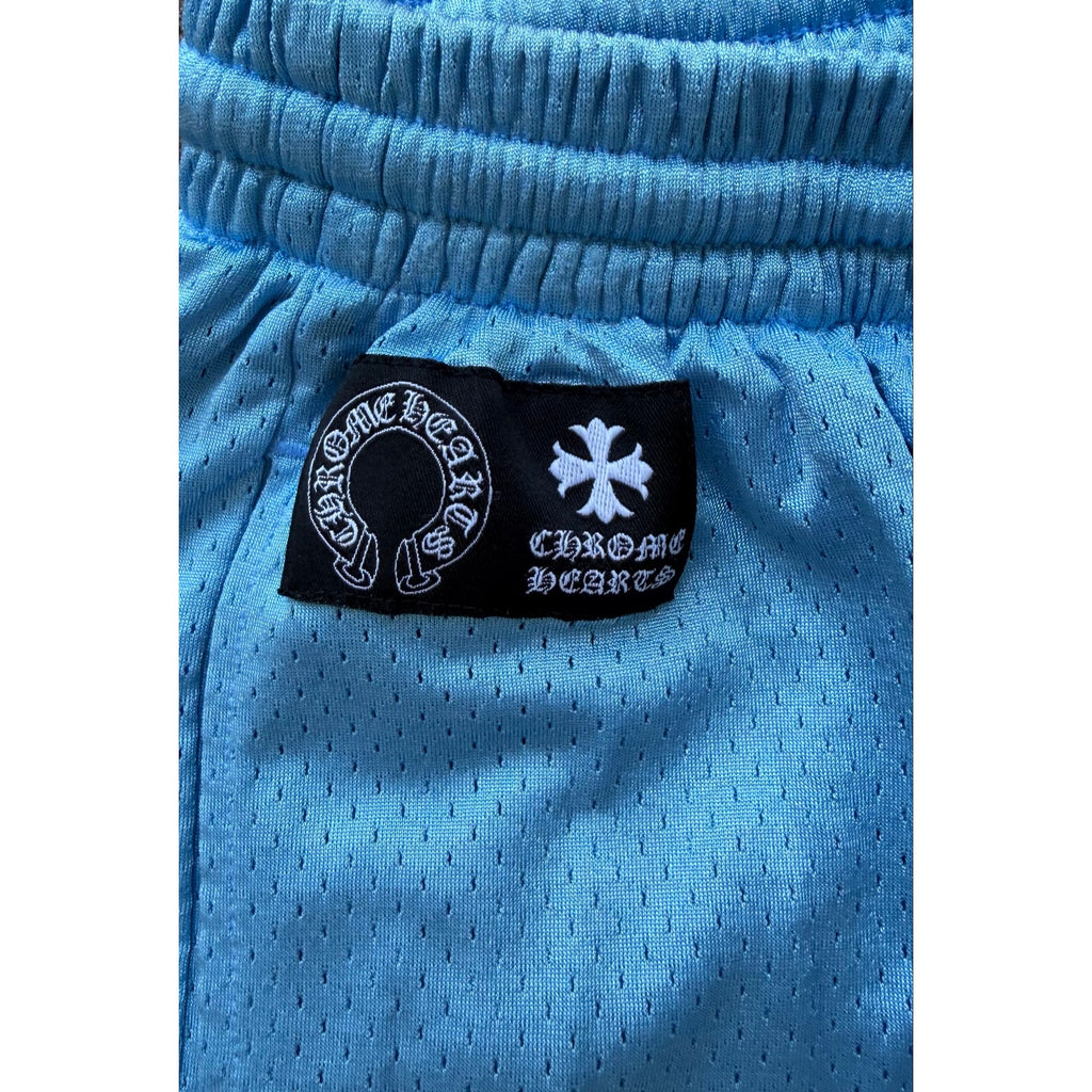 Size L - Chrome Hearts Mesh Varsity Blue Shorts