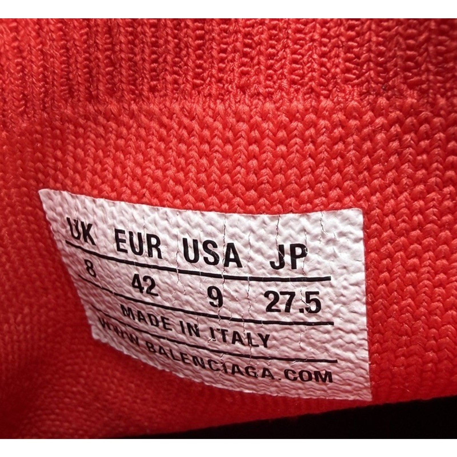 Size 42EU/9US - Balenciaga Speed Soccer Runner Intense Red