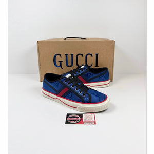 Size 8US - Gucci 1977 Blue Low Top Sneakers NEW