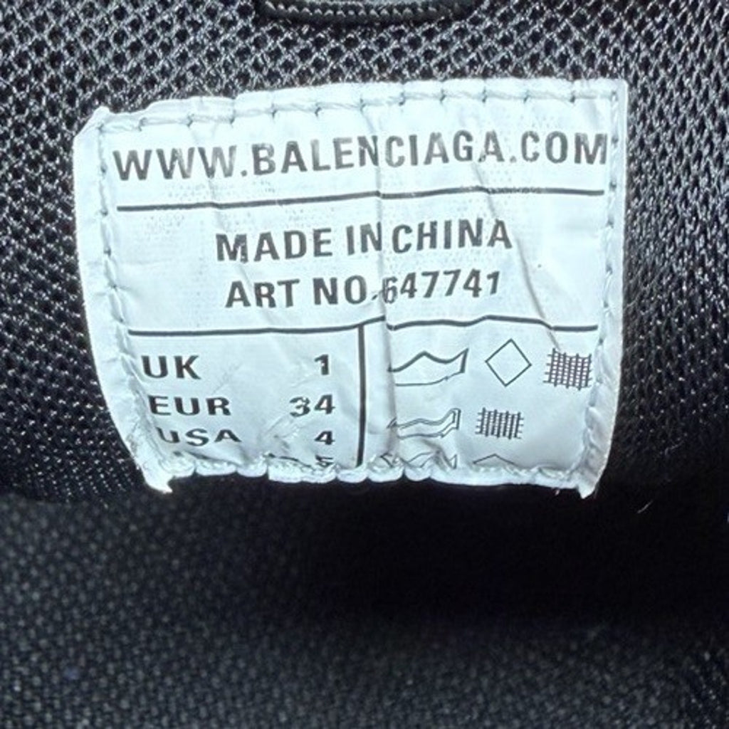 Size 34EU/4W - Balenciaga Track Clear Sole Black
