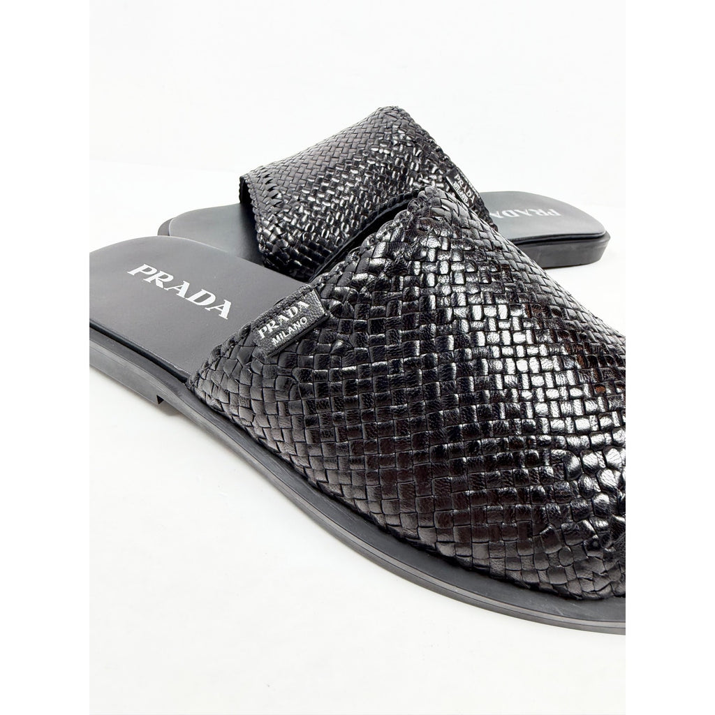 Size 10UK/11US - Prada Woven Leather Sandals NEW