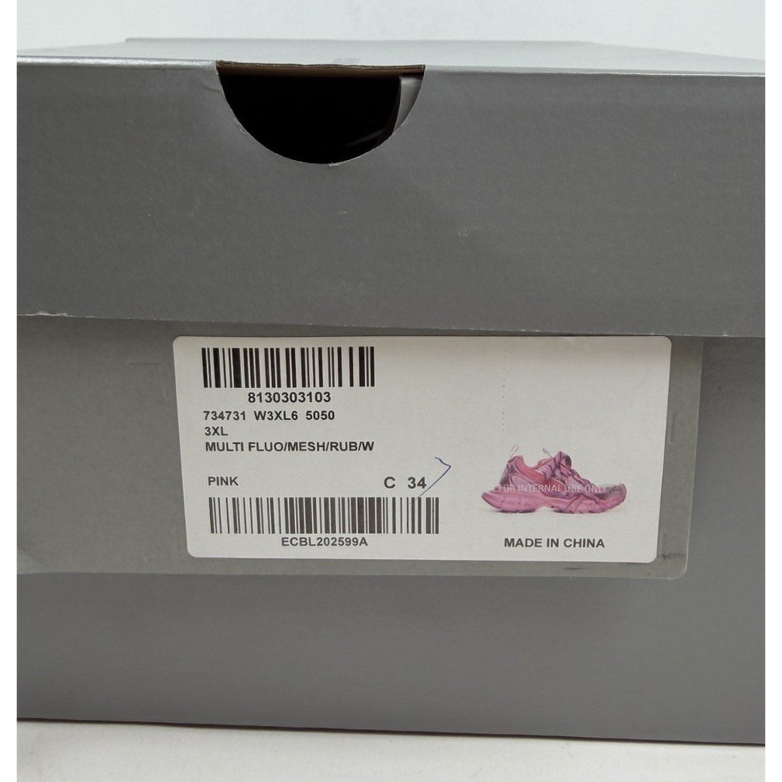 Size 34EU/4W - Balenciaga 3XL Pink Distressed NEW