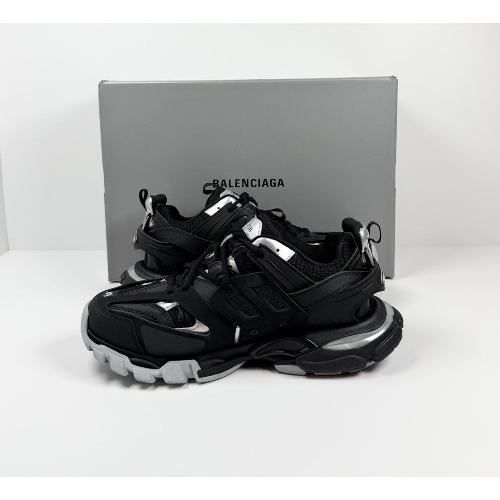 Size 43EU/10US - Balenciaga Track Black Silver NEW