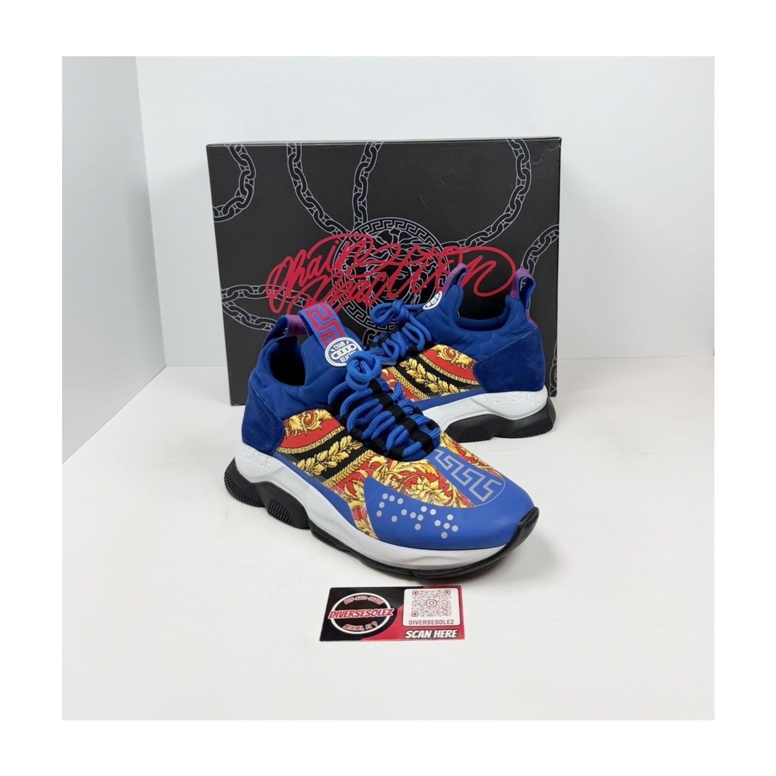 Size 40EU/7US - Versace Cross Chainer Blue