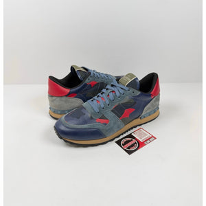 Size 9.5 - Valentino Garavani Rockrunner Marine Blue red