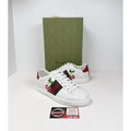 Size 4.5W - Gucci Ace Embroidered Cherry Leather NEW