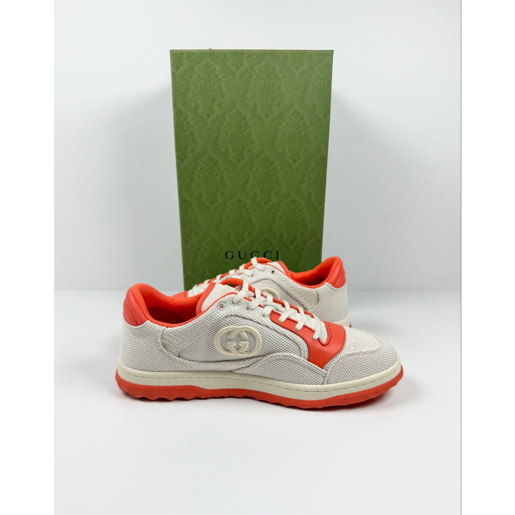 Size 8US - Gucci MAC80 White Orange Sneakers NEW