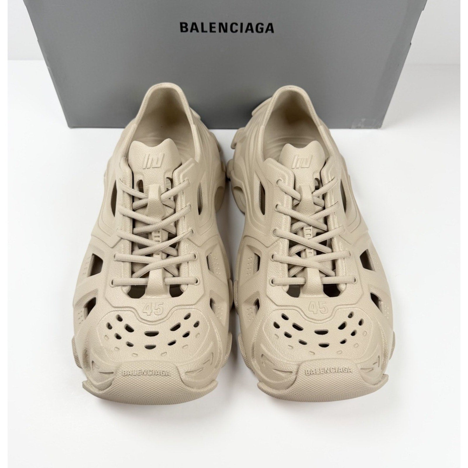 Size 45EU/12US - Balenciaga HD Mule Beige Lace Up NEW!
