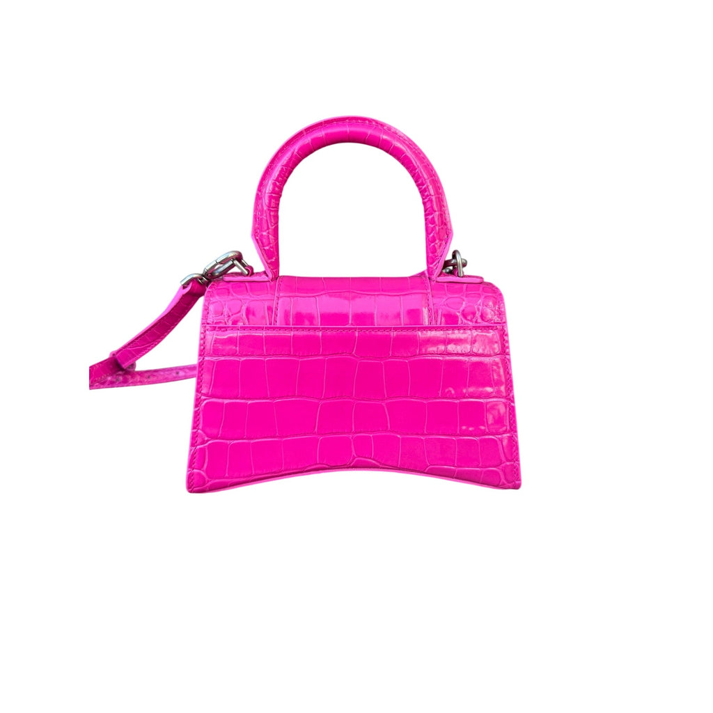 Balenciaga Croc Leather XS Hourglass Top Handle Bag NEW