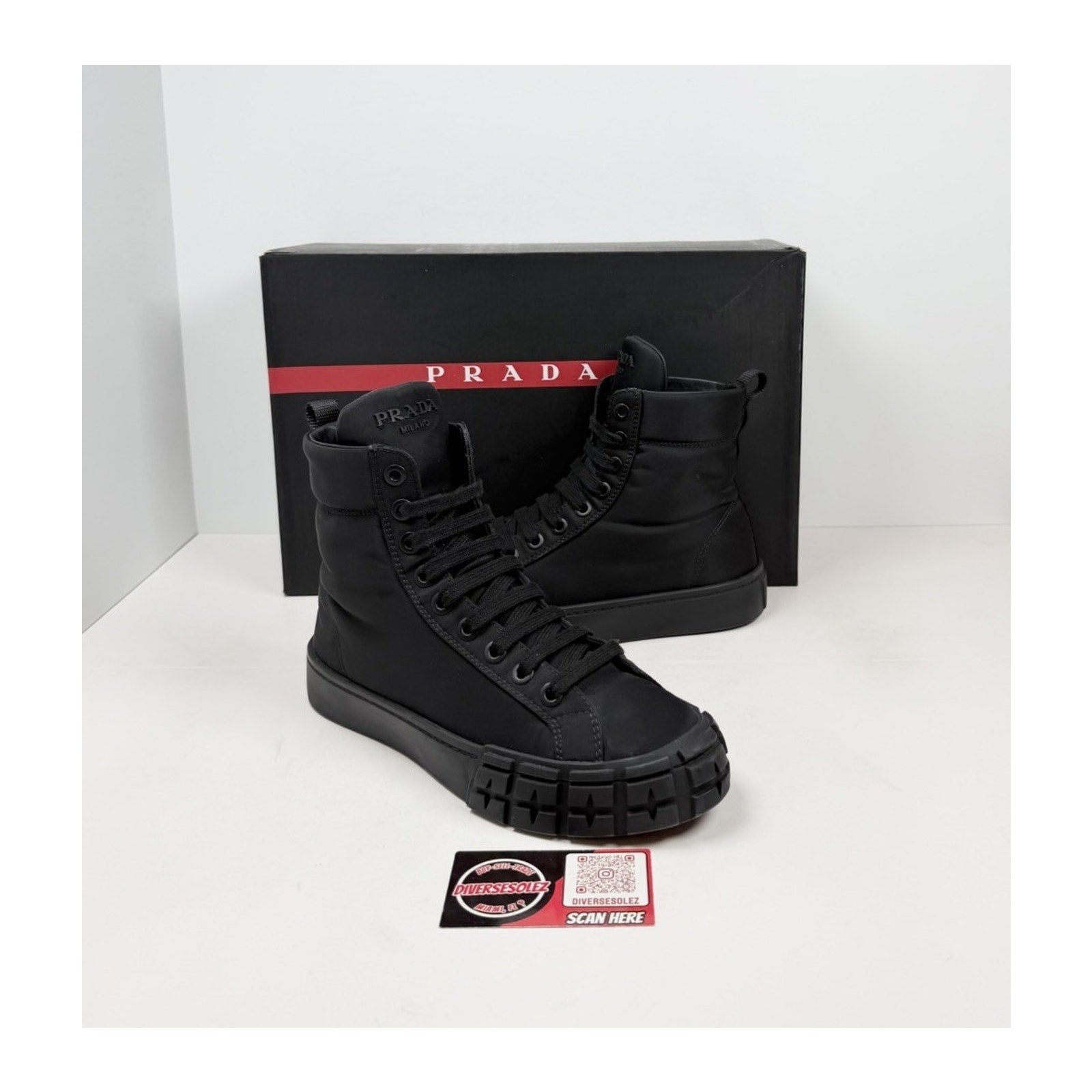 Size 39EU/9W - Prada Nylon Cassetta High Women's