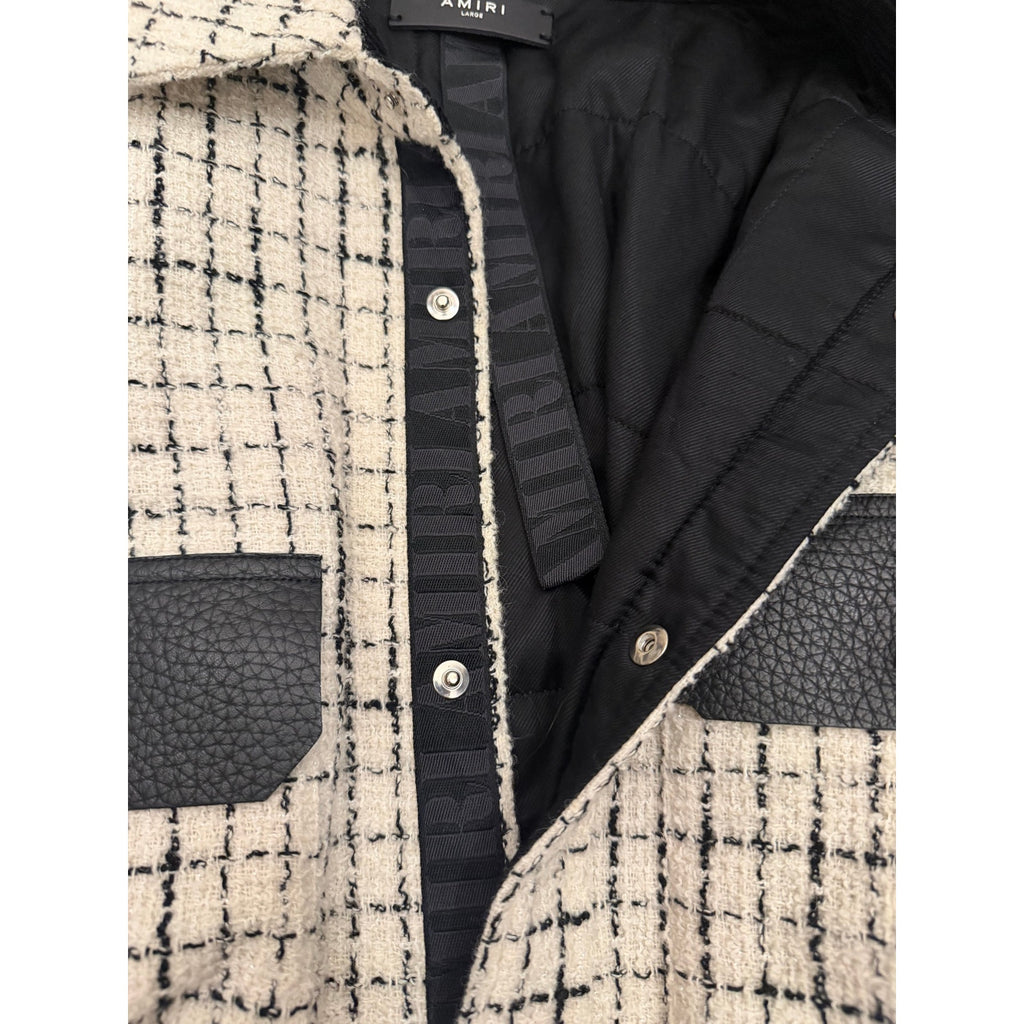 Size L - Amiri Plaid Quilted Jacket