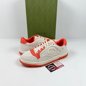 Size 8US - Gucci MAC80 White Orange Sneakers NEW