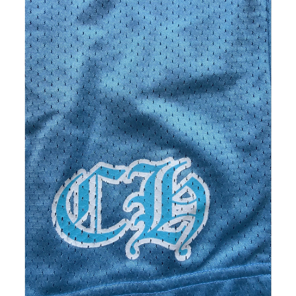 Size L - Chrome Hearts Mesh Varsity Blue Shorts