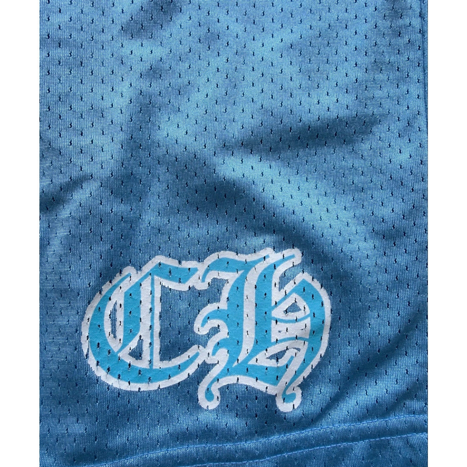Size L - Chrome Hearts Mesh Varsity Blue Shorts